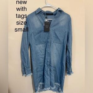 Blue Denim Shirt Dress